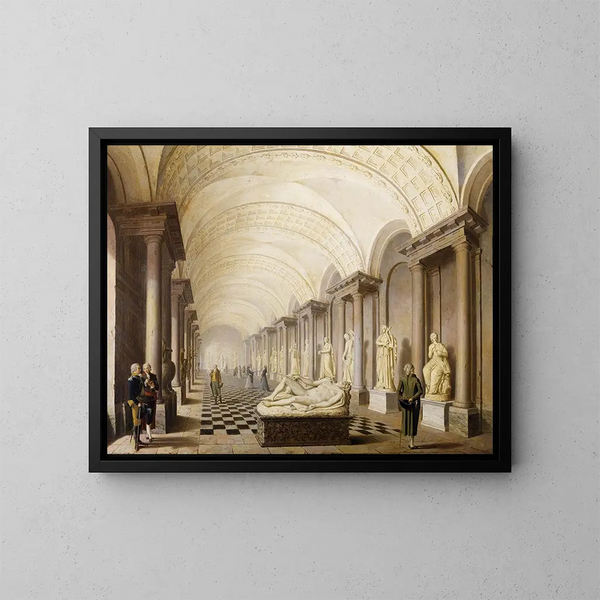 La Galerie des Muses aan het Koninklijk Museum van het Koninklijk Paleis in Stockholm - Pehr Hilleström — ingelijst kunstwerk aan de muur