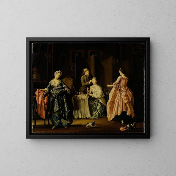 La Toilette du matin - Pehr Hilleström — ingelijst kunstwerk aan de muur