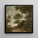 van een muurschildering van een Hollandse landschap met een zandpad - Jurriaan Andriessen — ingelijst kunstwerk aan de muur