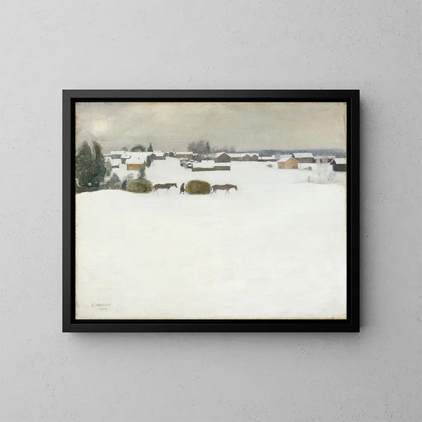 Hooi laden - Pekka Halonen — ingelijst kunstwerk aan de muur