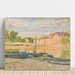 Reproductie van het schilderij van Péniches aan de oever van de Marne - Henri Lebasque