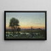 Autumn Landscape Painting in the Sunset Glow - Per Ekström — framed artwork on a wall