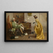 Peg Woffington die een excentrieke kattenliefhebber bezoekt - Percy Thomas Macquoid — ingelijst kunstwerk aan de muur