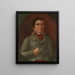 Mannenportret - Peregrin Beck — ingelijst kunstwerk aan de muur