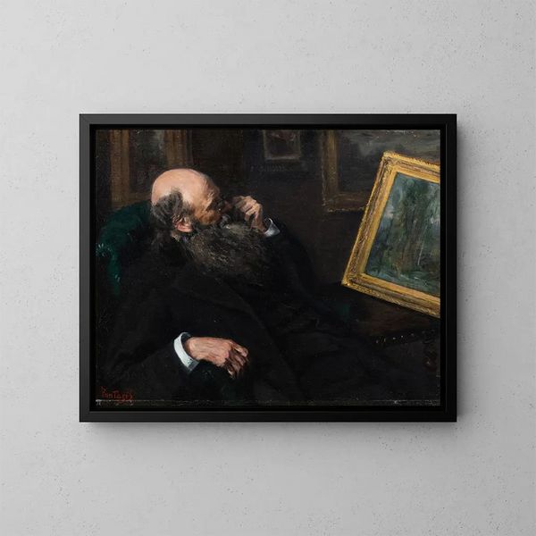 De kunstkenner - Pericles Pantazis — ingelijst kunstwerk aan de muur