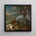 Perlhühner with guinea pigs - Philipp Ferdinand de Hamilton — framed artwork on a wall