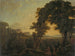 Italiaanse landschapsschilderij aan het Nemi-meer - Peter Birmann — weergave van het kunstwerk