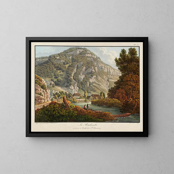 La Reuchenette - Peter Birmann — ingelijst kunstwerk aan de muur