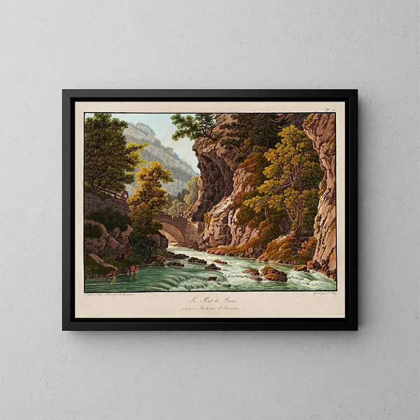 Le Pont de Penne - Peter Birmann — ingelijst kunstwerk aan de muur
