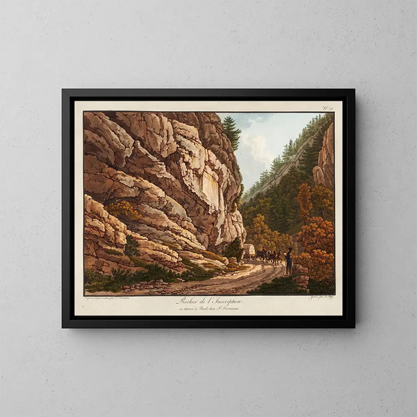 Rocher de l'Inscription - Peter Birmann — ingelijst kunstwerk aan de muur