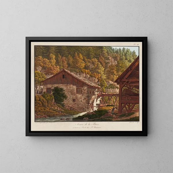 Bron van de Birs - Peter Birmann — ingelijst kunstwerk aan de muur