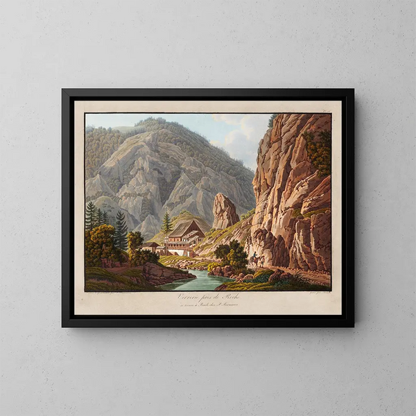 Verrerie près de Roche - Peter Birmann — ingelijst kunstwerk aan de muur