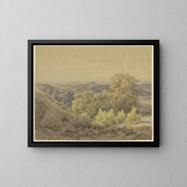 Landschap in de herfst nabij de Taunus - Peter Burnitz — ingelijst kunstwerk aan de muur