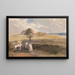 Sketch of landscape with figures in the foreground - Peter DeWint — framed artwork on a wall