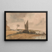 Low tide, landing stage - Peter DeWint — framed artwork on a wall