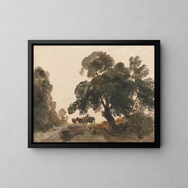 La Charrette - Peter DeWint — ingelijst kunstwerk aan de muur