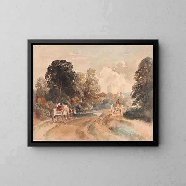 Landschap - Peter De Wint — ingelijst kunstwerk aan de muur