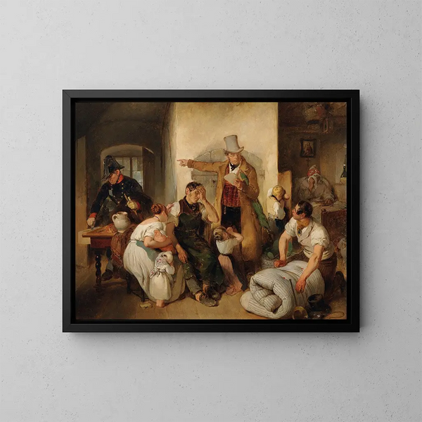 La saisie - Peter Fendi — ingelijst kunstwerk aan de muur