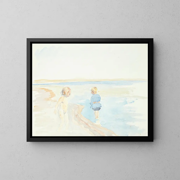 Brûlé sur la plage - Peter Hansen — ingelijst kunstwerk aan de muur