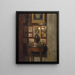 Interior painting with a samovar evening - Peter Ilsted — framed artwork on a wall