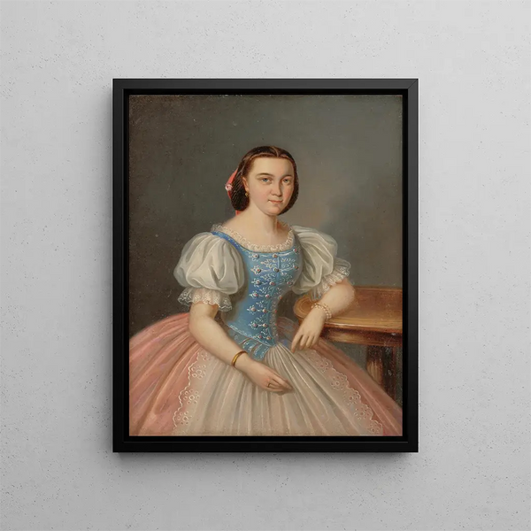 Peter Michal Boh - Portrait of a Seated Young Woman in a Blue Camisole.webp