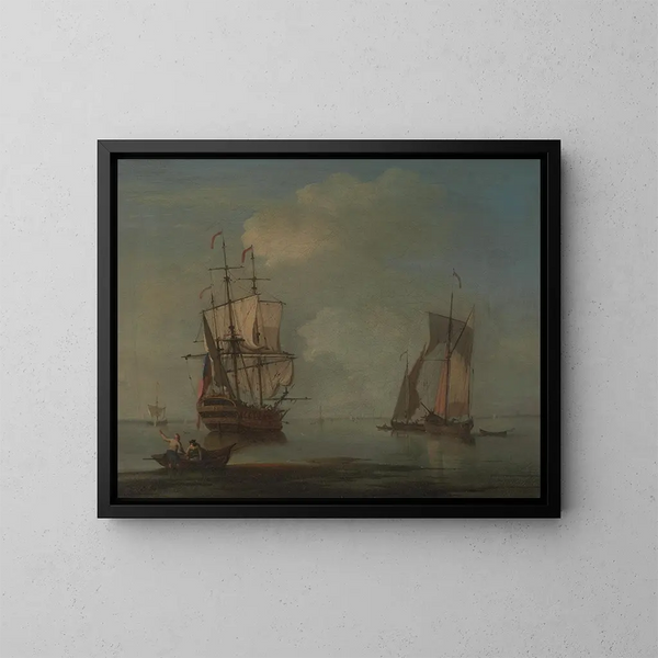 Een rustige avond - Peter Monamy — ingelijst kunstwerk aan de muur