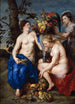 Cérès met twee nimfen - Peter Paul Rubens — weergave van het kunstwerk