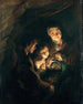 Oude vrouw met een mand kolen - Peter Paul Rubens — weergave van het kunstwerk