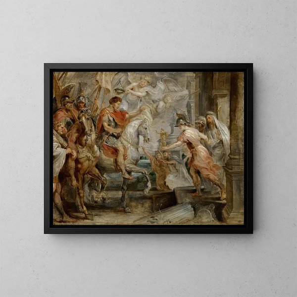 van Constantin's Triomfale Ingang in Rome - Peter Paul Rubens — ingelijst kunstwerk aan de muur