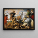 Jacht op de wolf en de vos - Peter Paul Rubens — ingelijst kunstwerk aan de muur