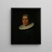 Portret van een onbekende vrouw - Petrus Schotanus Sterringa — ingelijst kunstwerk aan de muur