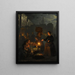 Een markt met groenten bij maanlicht - Petrus van Schendel — ingelijst kunstwerk aan de muur
