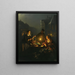Een groenteboer op de Groenmarkt in Den Haag - Petrus van Schendel — ingelijst kunstwerk aan de muur