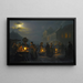 Een markt bij schemerlicht - Petrus van Schendel — ingelijst kunstwerk aan de muur
