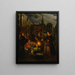 van een groentemarkt bij maanlicht op de Grote Markt in Den Haag - Petrus van Schendel — ingelijst kunstwerk aan de muur