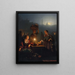 Koop fruit en groenten op de nachtmarkt - Petrus van Schendel — ingelijst kunstwerk aan de muur