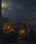 Hollandse markt bij maanlicht - Petrus van Schendel — weergave van het kunstwerk