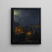 Hollandse markt bij maanlicht - Petrus van Schendel — ingelijst kunstwerk aan de muur
