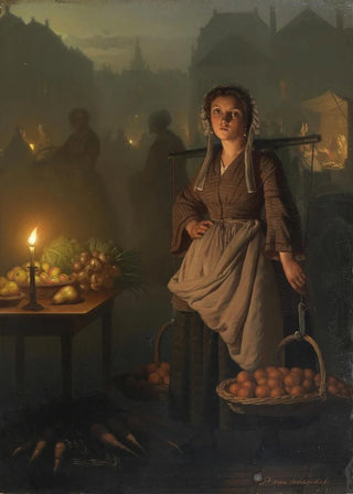 Petrus van Schendel - Market By Candlelight.webp