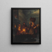 Markt bij maanlicht - Petrus van Schendel — ingelijst kunstwerk aan de muur