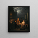 Rotterdamse Nachtmarkt schilderij - Petrus van Schendel — ingelijst kunstwerk aan de muur