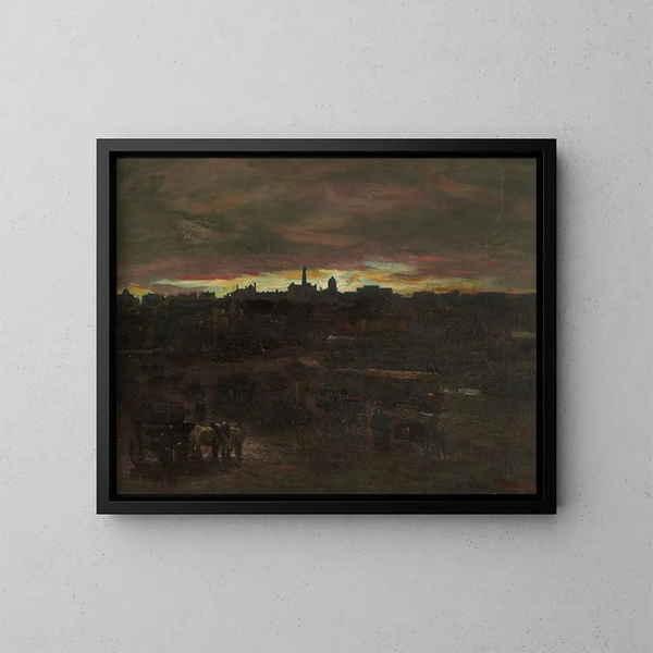 Circular Quay, Sydney - Petrus van der Velden — ingelijst kunstwerk aan de muur