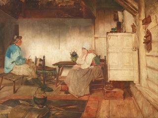 Petrus van der Velden - Interior of a Marken fishermans cottage.webp