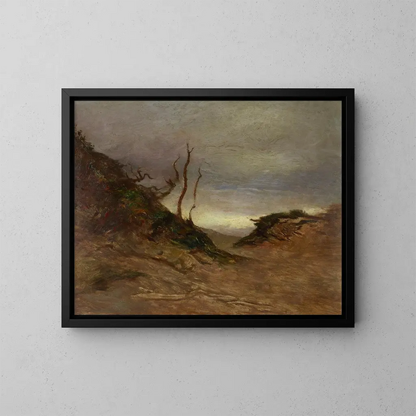 Landschap met kale bomen - Petrus van der Velden — ingelijst kunstwerk aan de muur