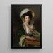 Portrait of a lady with a large hat - Philip Alexius de László — framed artwork on a wall
