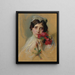 Portrait of a lady wearing a pointed headdress - Philip Alexius de László — framed artwork on a wall