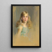 Portrait painting of the honorable Esme Mary Gabrielle Harmsworth, future Countess of Cromer, aged nine years - Philip Alexius de László — framed artwork on a wall