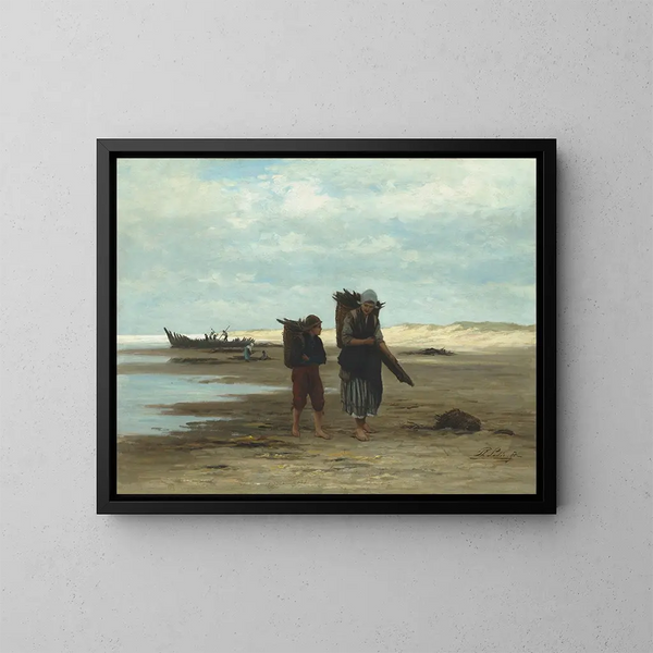 Strandvangers - Philip Sade — ingelijst kunstwerk aan de muur
