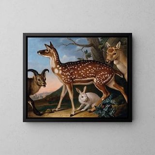 Philipp Ferdinand de Hamilton - Damwild Steinbock Und Hase.webp