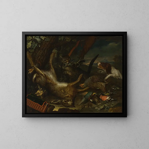 Jachttrofeeën - Philipp Ferdinand de Hamilton — ingelijst kunstwerk aan de muur